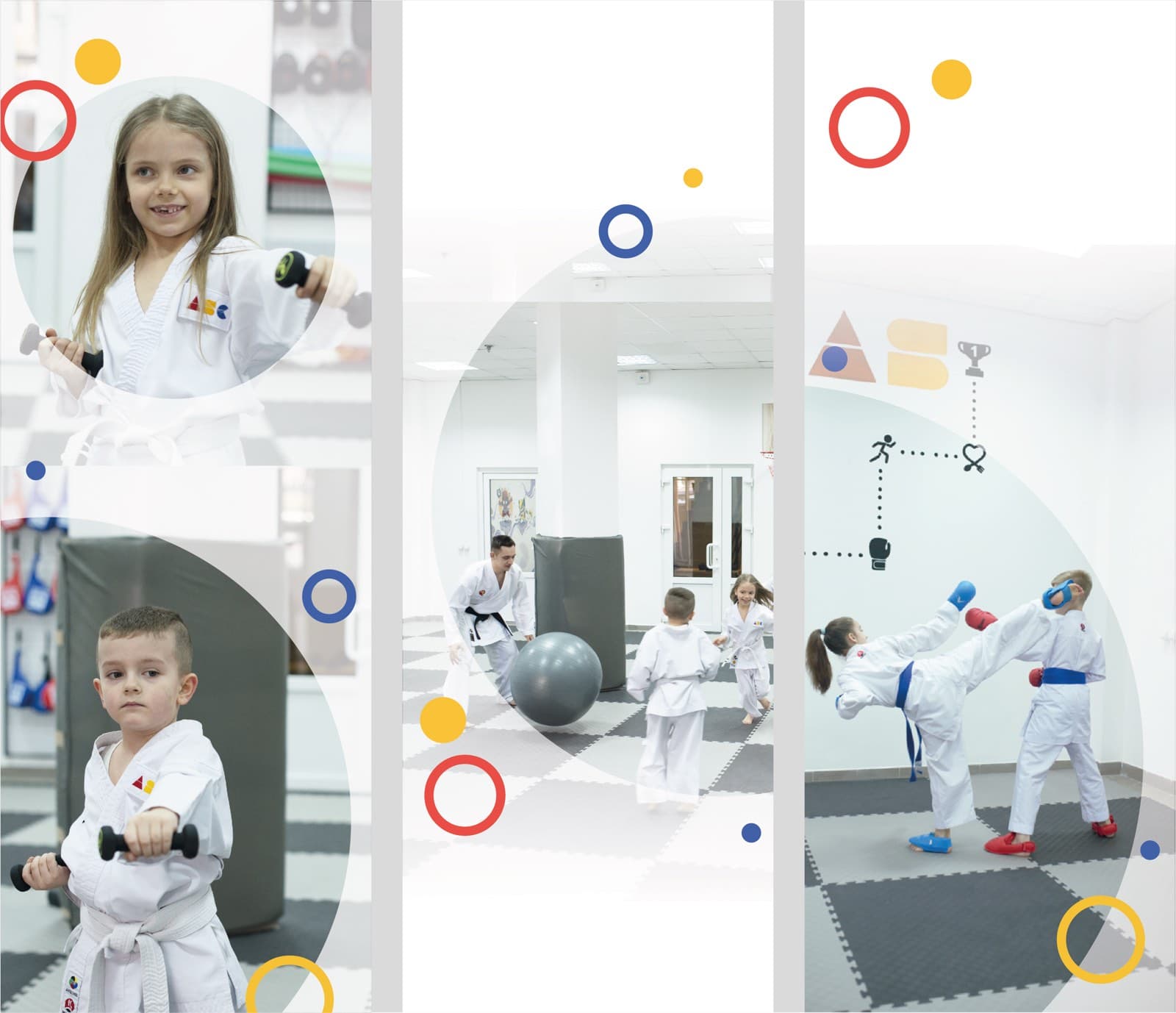 Діти на тренуванні з карате